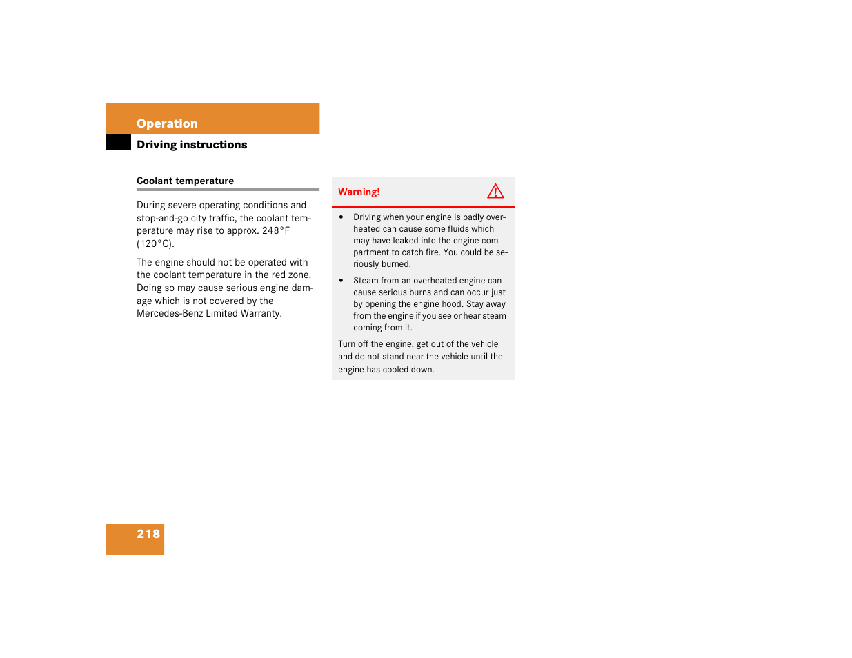 Mercedes-Benz 2005 ML 350 User Manual | Page 220 / 356
