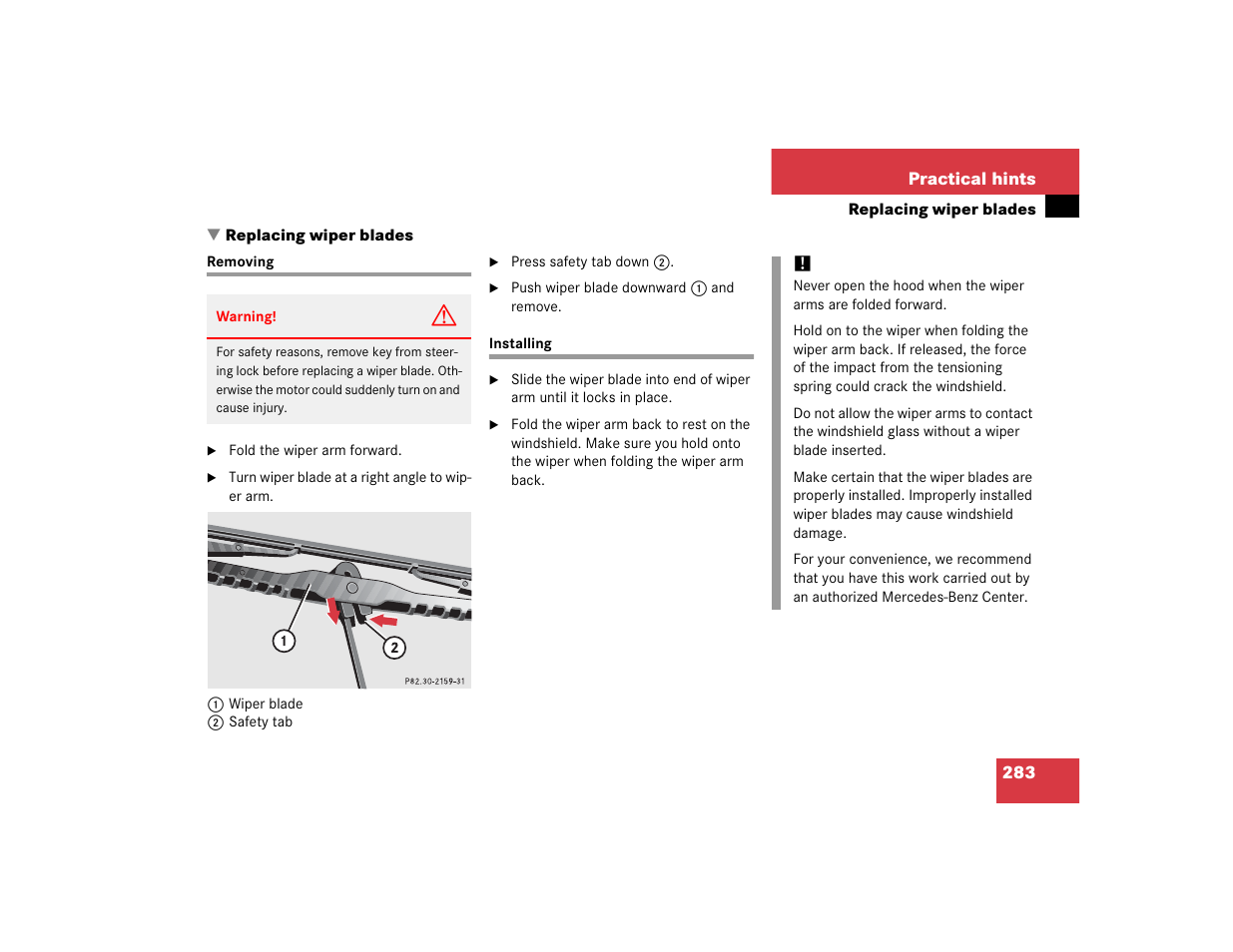 Mercedes-Benz 2005 ML 350 User Manual | Page 285 / 356
