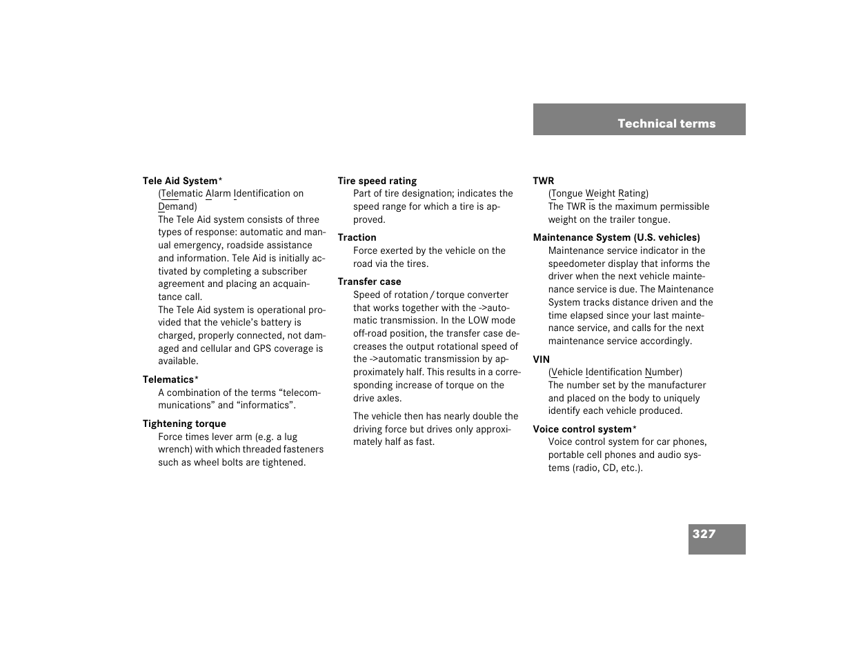 Mercedes-Benz 2005 ML 350 User Manual | Page 329 / 356