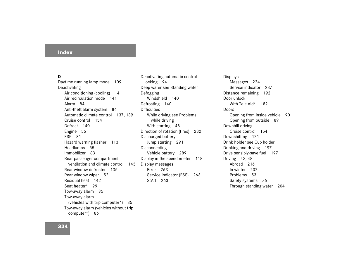 Mercedes-Benz 2005 ML 350 User Manual | Page 336 / 356