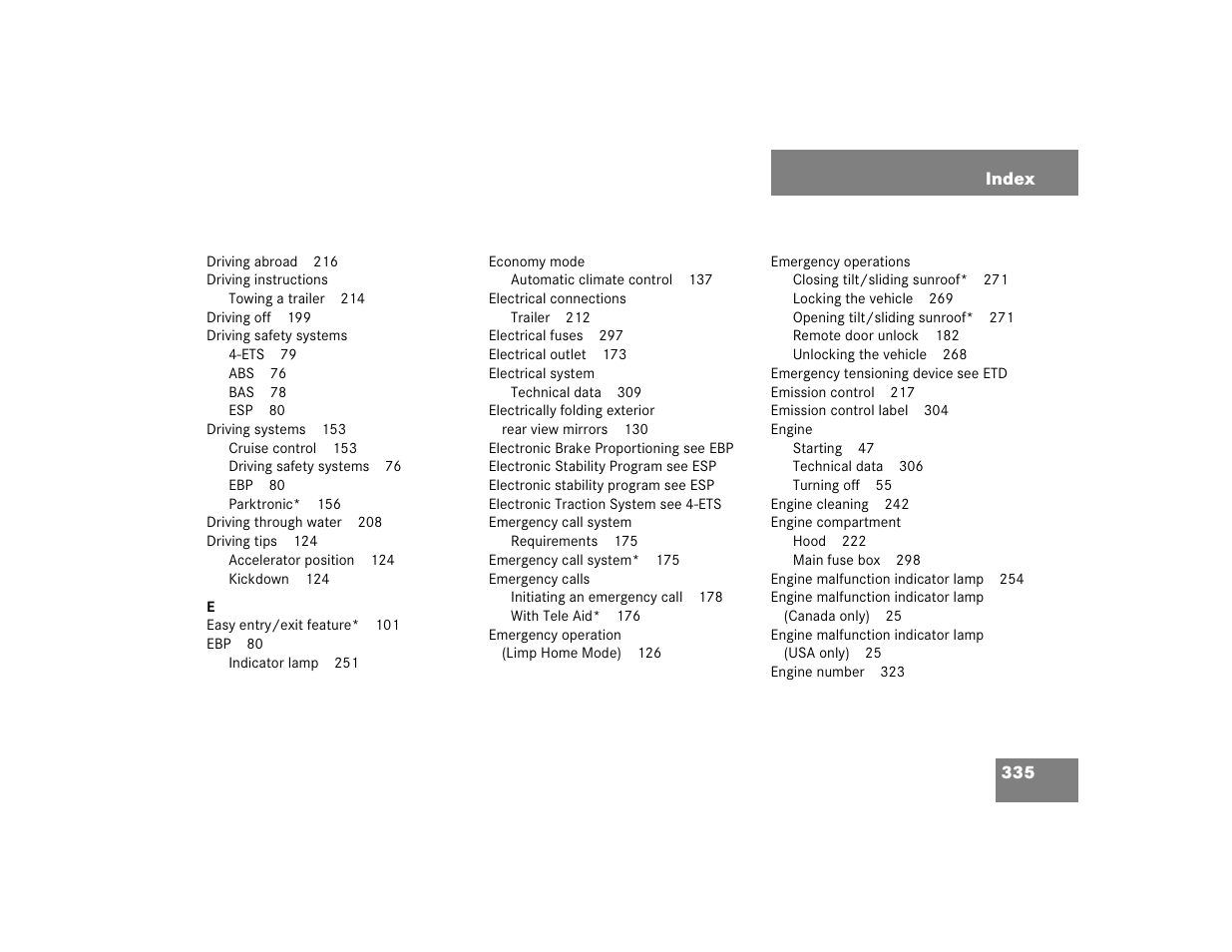 Mercedes-Benz 2005 ML 350 User Manual | Page 337 / 356