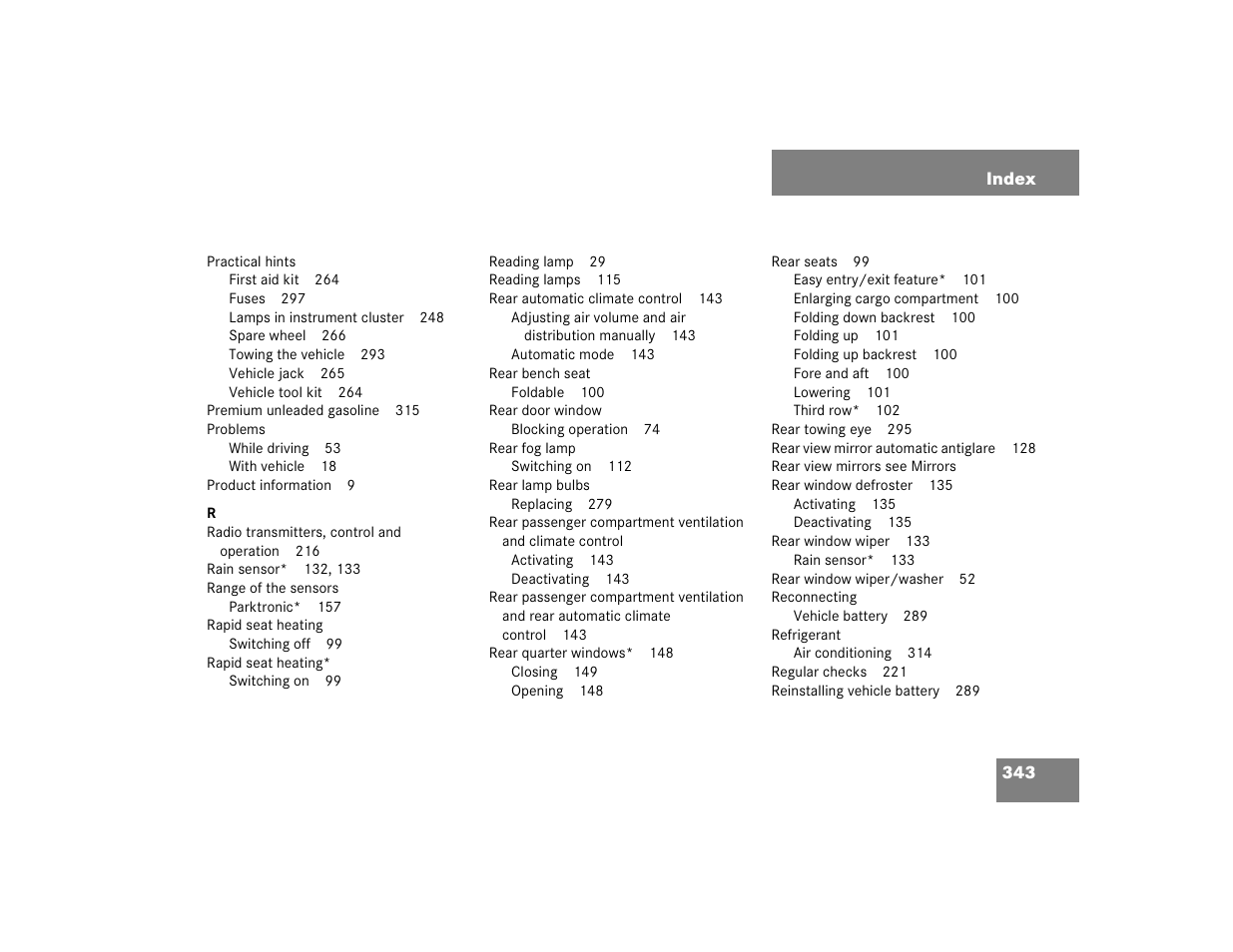 Mercedes-Benz 2005 ML 350 User Manual | Page 345 / 356