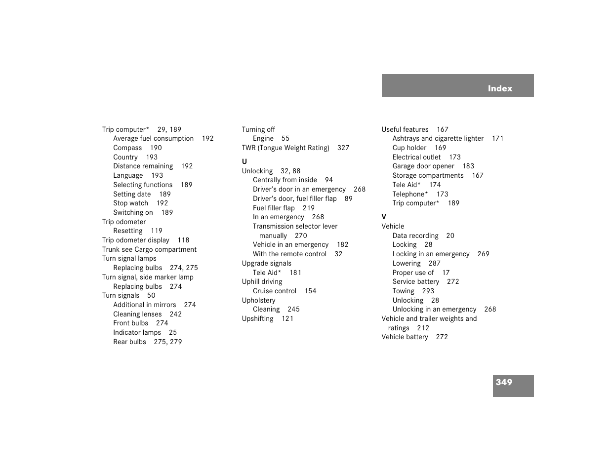 Mercedes-Benz 2005 ML 350 User Manual | Page 351 / 356