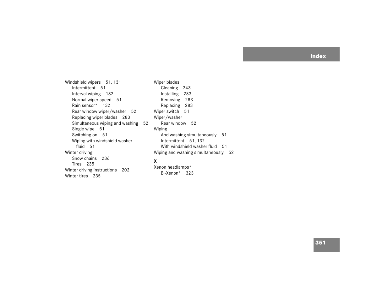 Mercedes-Benz 2005 ML 350 User Manual | Page 353 / 356