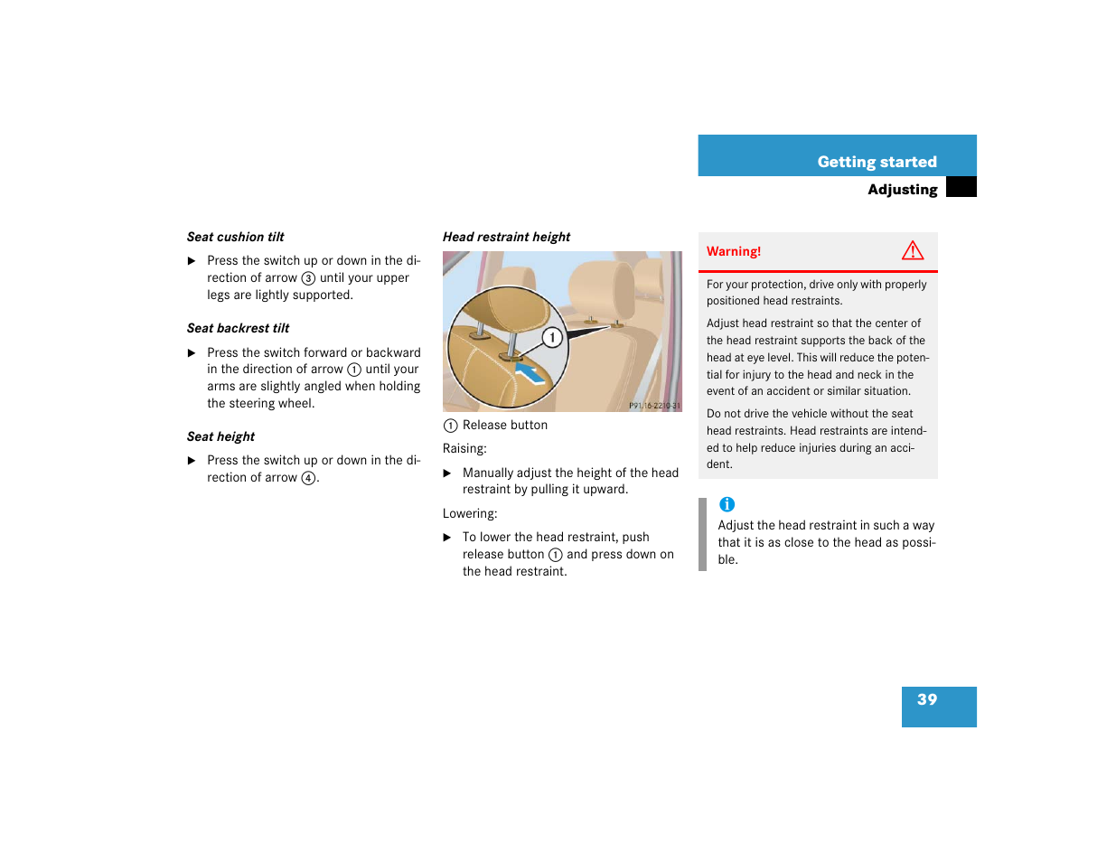 Mercedes-Benz 2005 ML 350 User Manual | Page 41 / 356