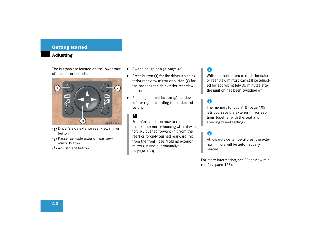 Mercedes-Benz 2005 ML 350 User Manual | Page 44 / 356