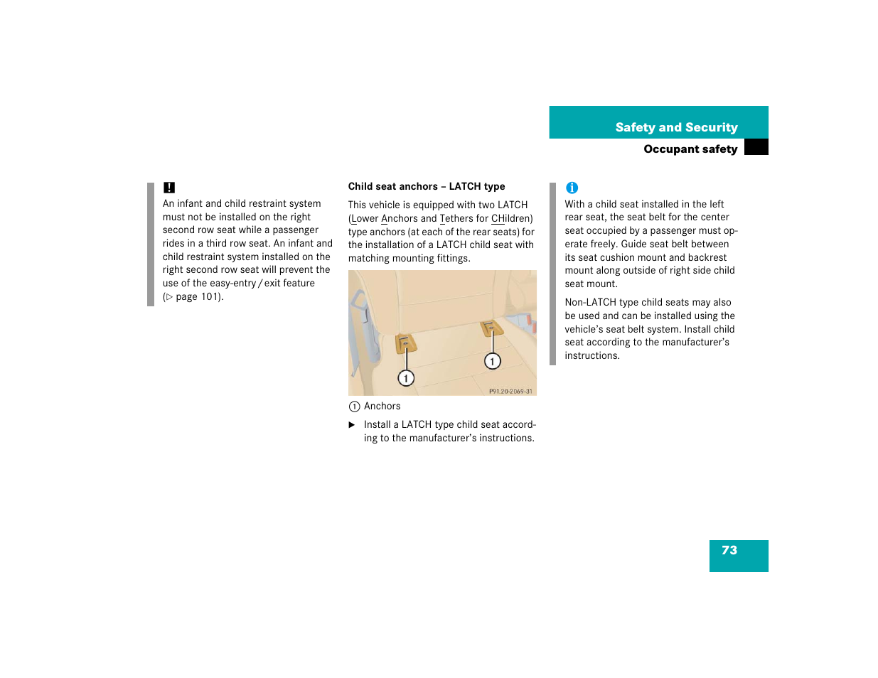 Mercedes-Benz 2005 ML 350 User Manual | Page 75 / 356