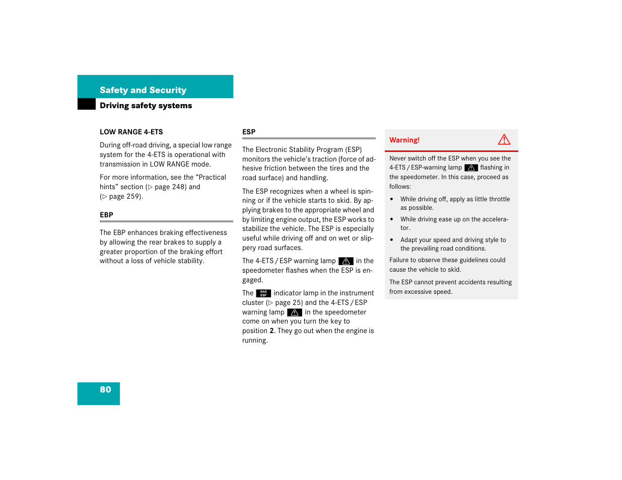 Mercedes-Benz 2005 ML 350 User Manual | Page 82 / 356