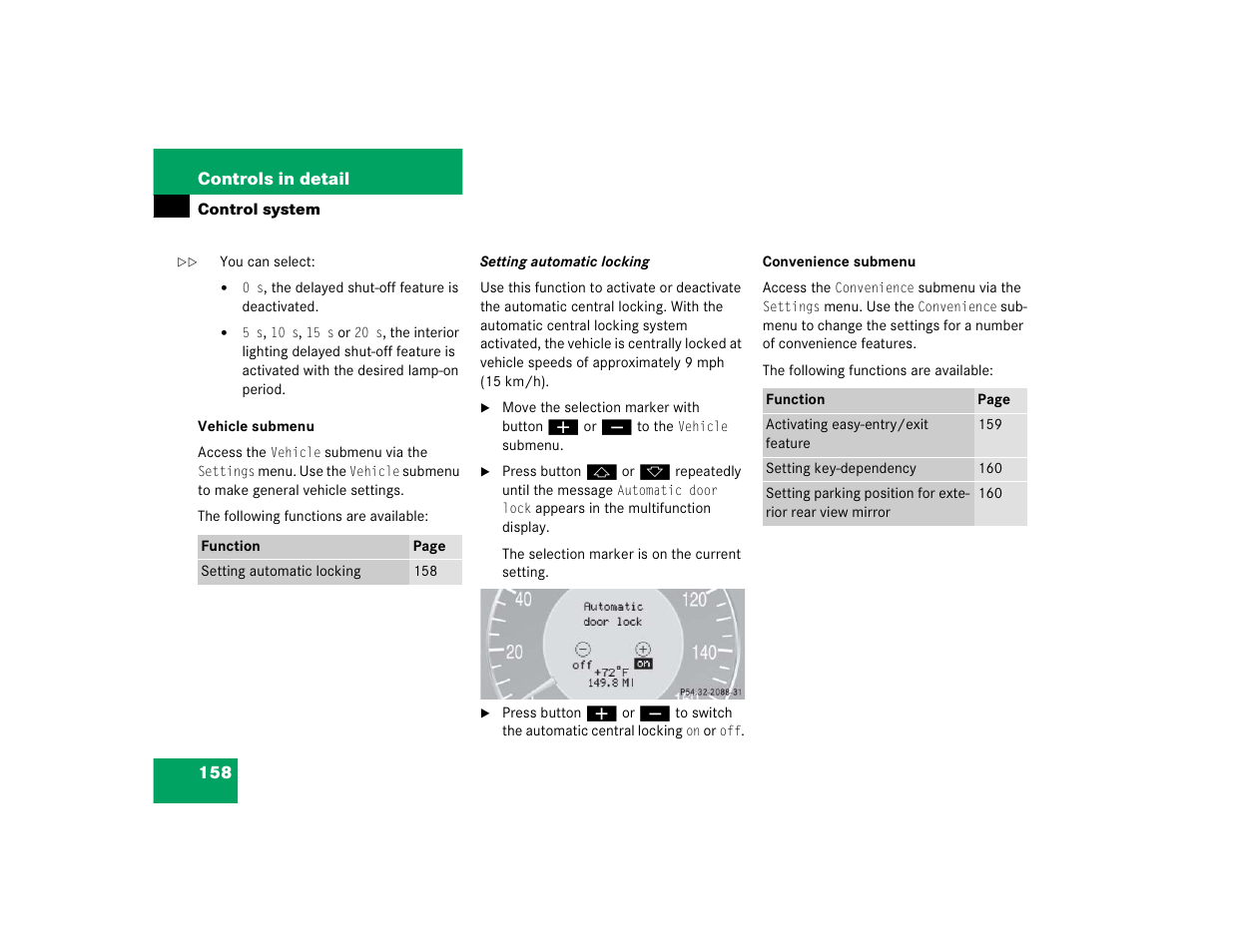 Mercedes-Benz 2005 CLK-Class Coupe User Manual | Page 160 / 498