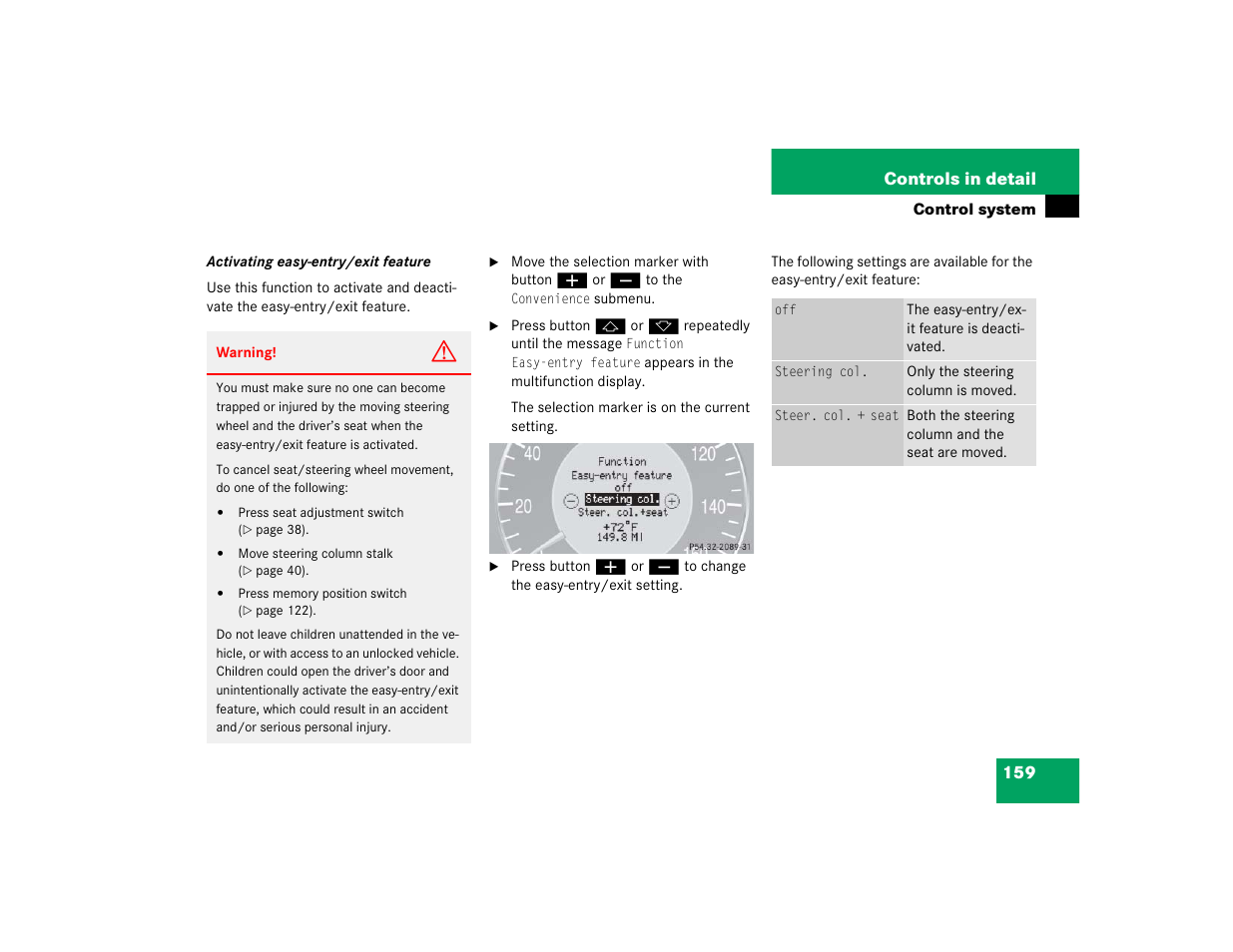 Mercedes-Benz 2005 CLK-Class Coupe User Manual | Page 161 / 498