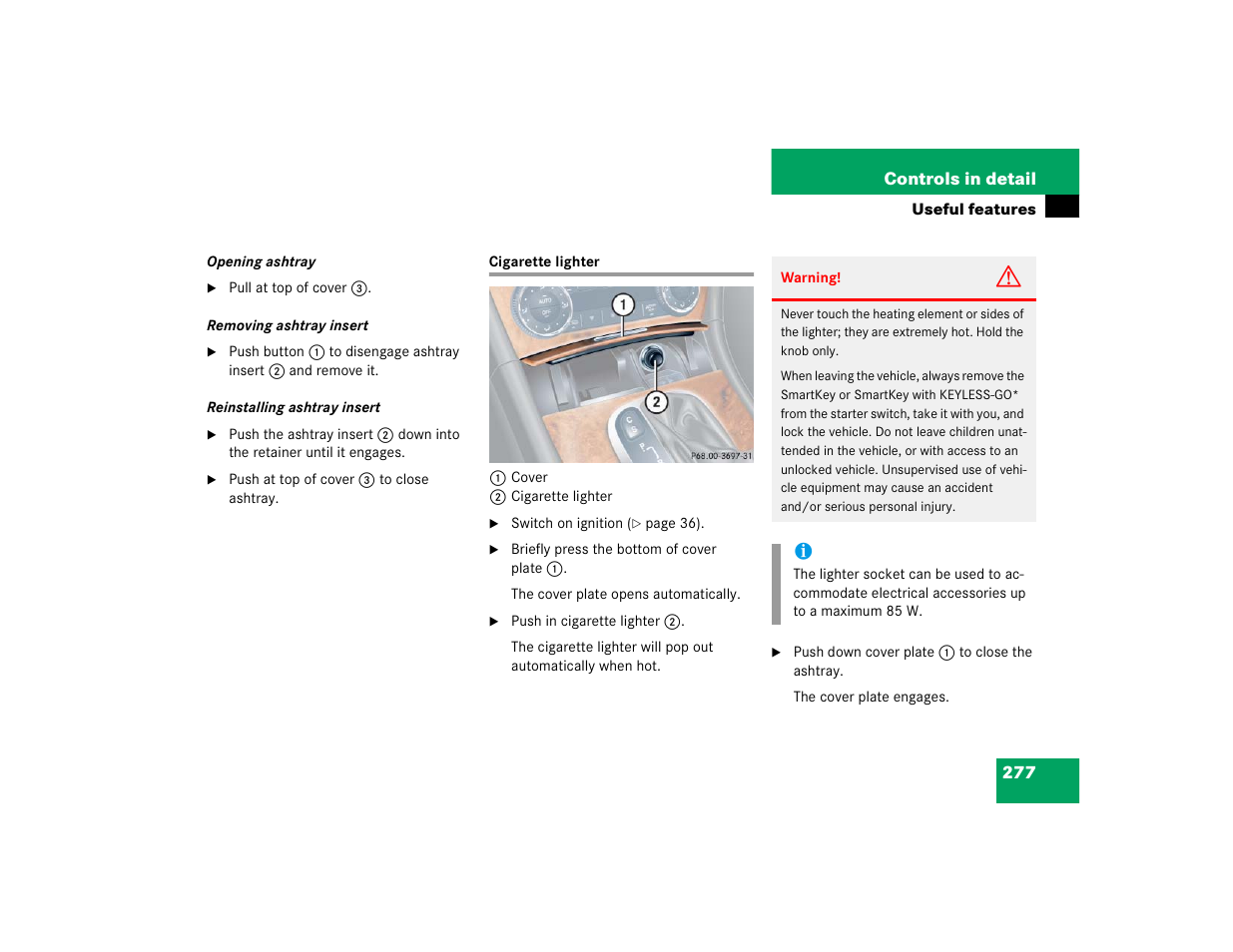 Mercedes-Benz 2005 CLK-Class Coupe User Manual | Page 279 / 498