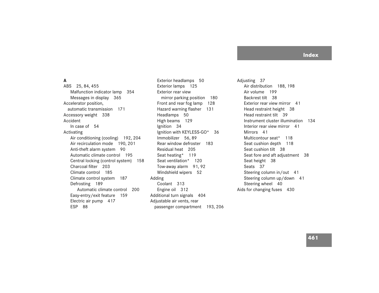 Mercedes-Benz 2005 CLK-Class Coupe User Manual | Page 463 / 498