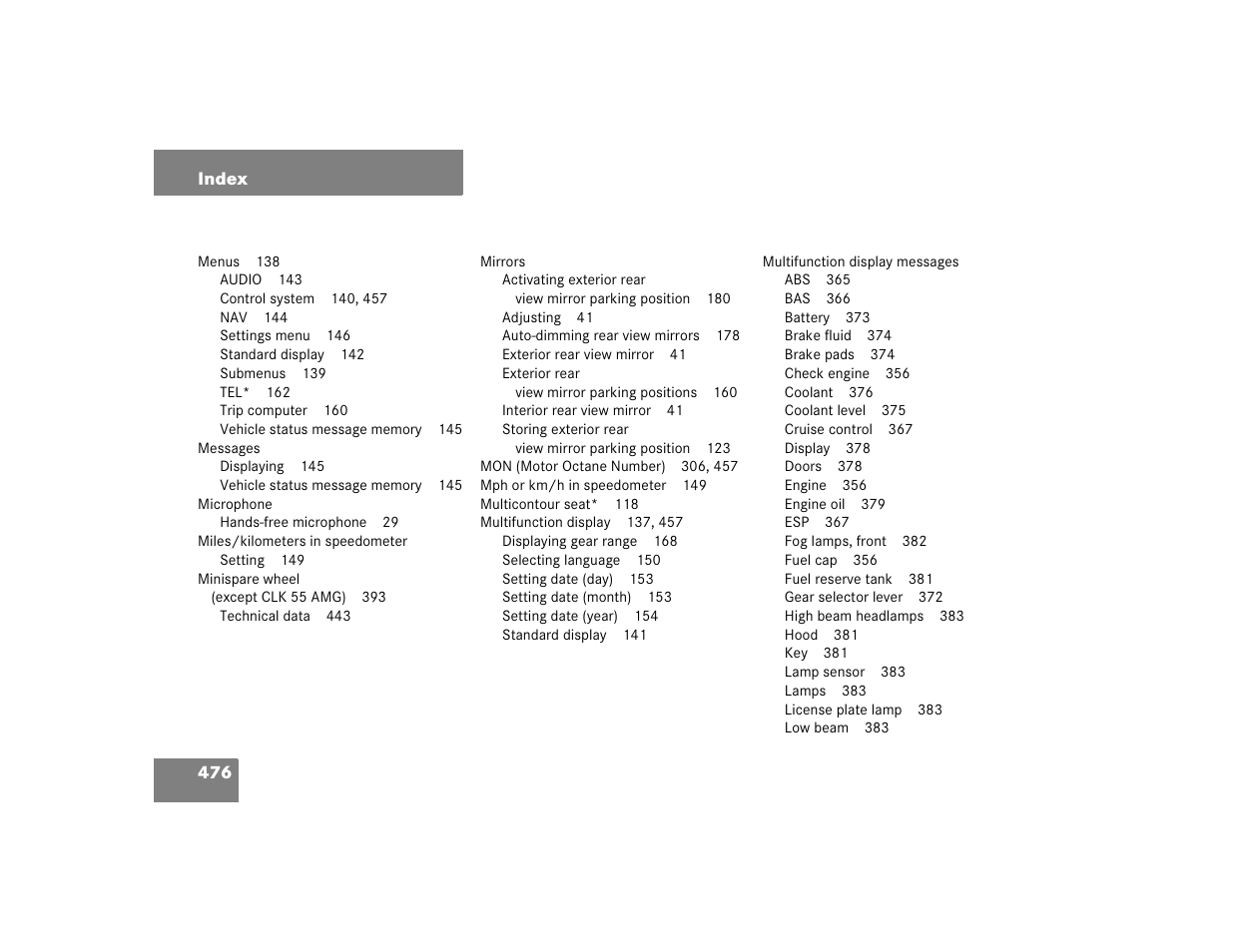 Mercedes-Benz 2005 CLK-Class Coupe User Manual | Page 478 / 498