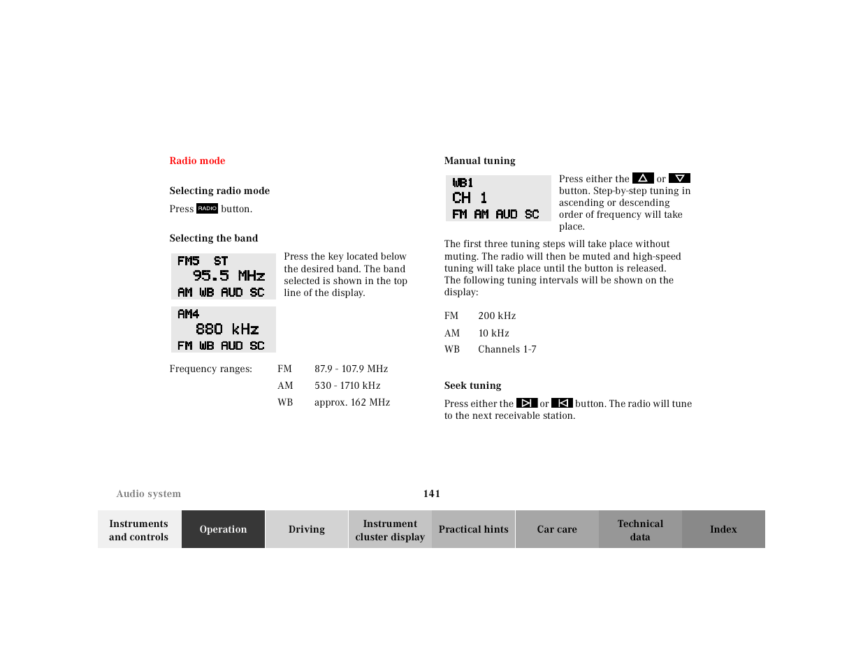 Mercedes-Benz 2000 E 320 User Manual | Page 144 / 341