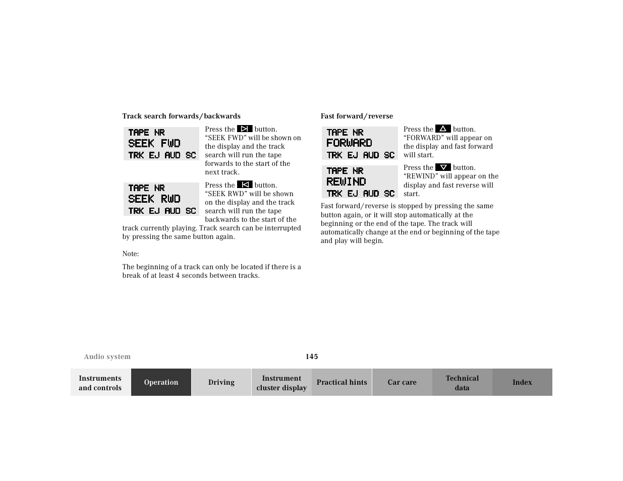 Mercedes-Benz 2000 E 320 User Manual | Page 148 / 341