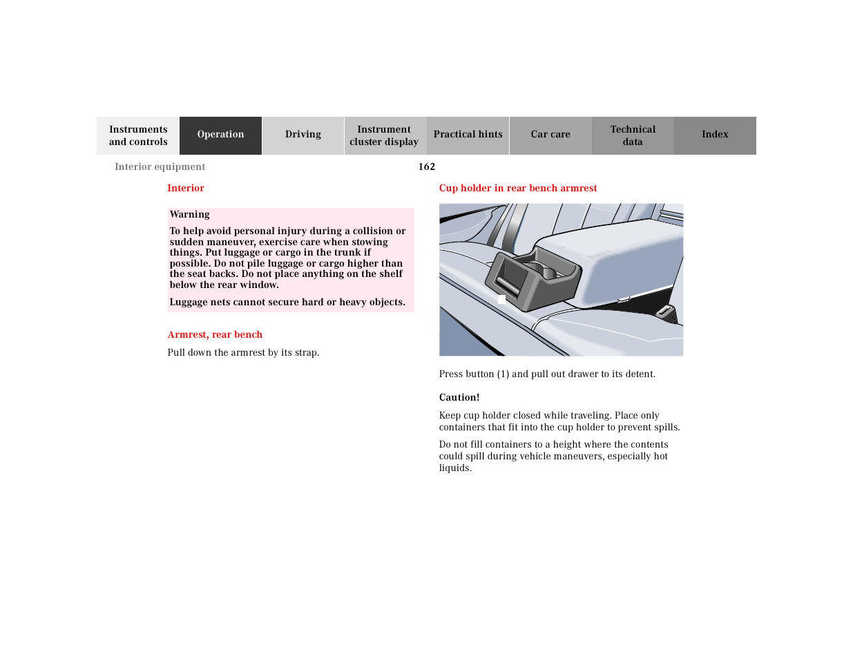 Mercedes-Benz 2000 E 320 User Manual | Page 165 / 341