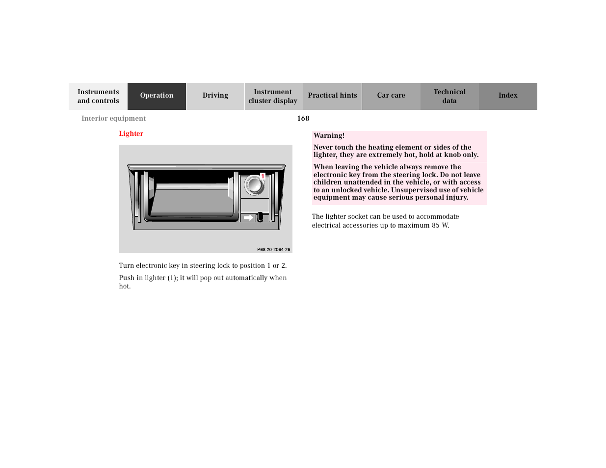 Mercedes-Benz 2000 E 320 User Manual | Page 171 / 341