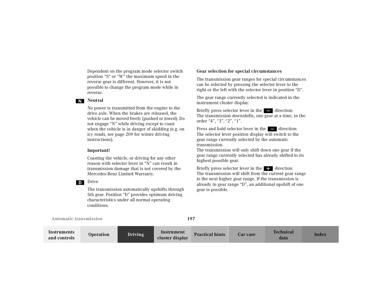 Mercedes-Benz 2000 E 320 User Manual | Page 200 / 341