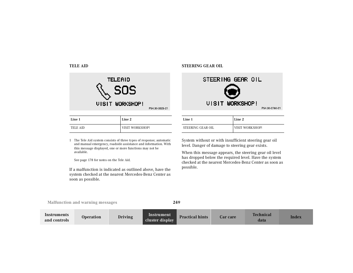 Mercedes-Benz 2000 E 320 User Manual | Page 252 / 341