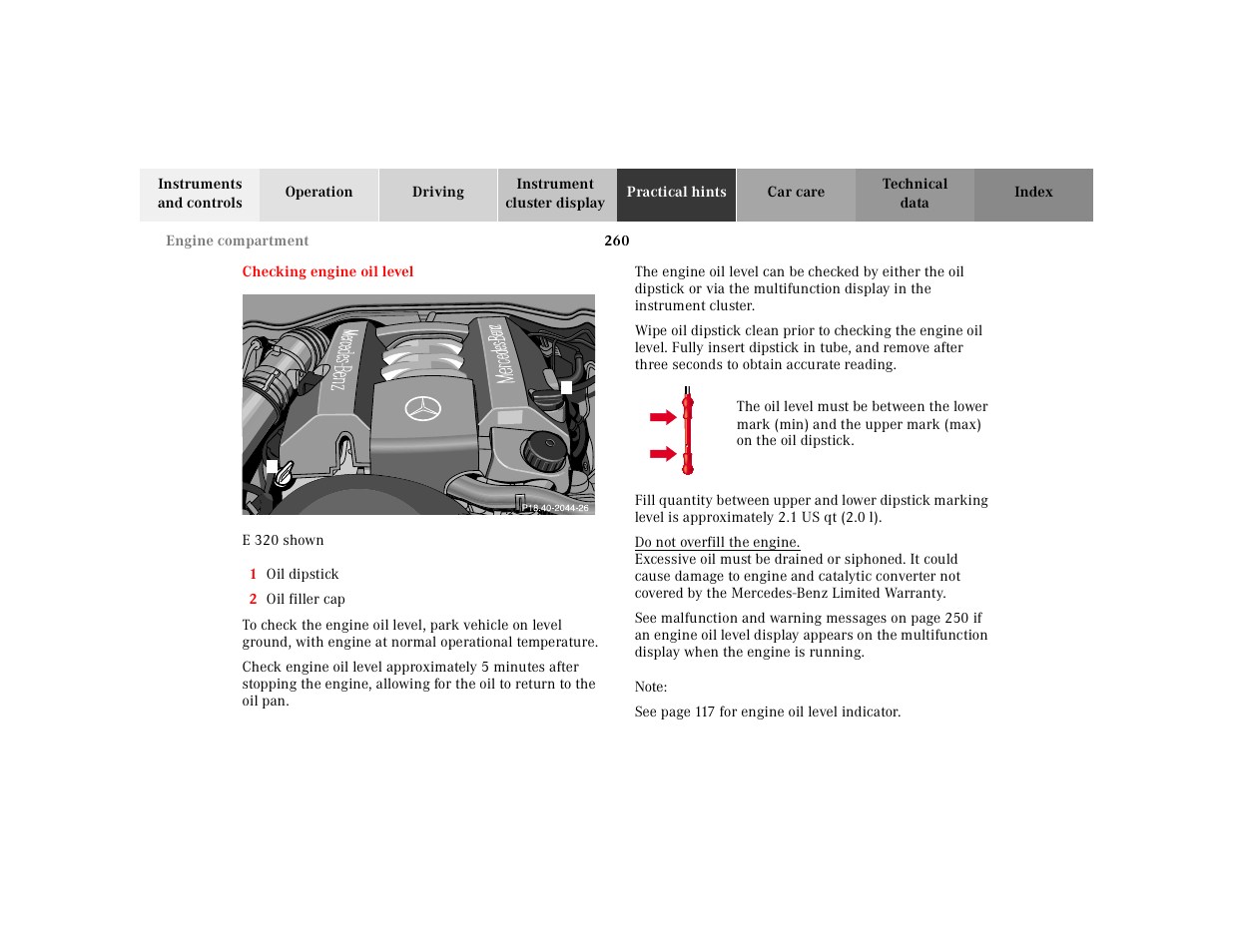 Mercedes-Benz 2000 E 320 User Manual | Page 263 / 341