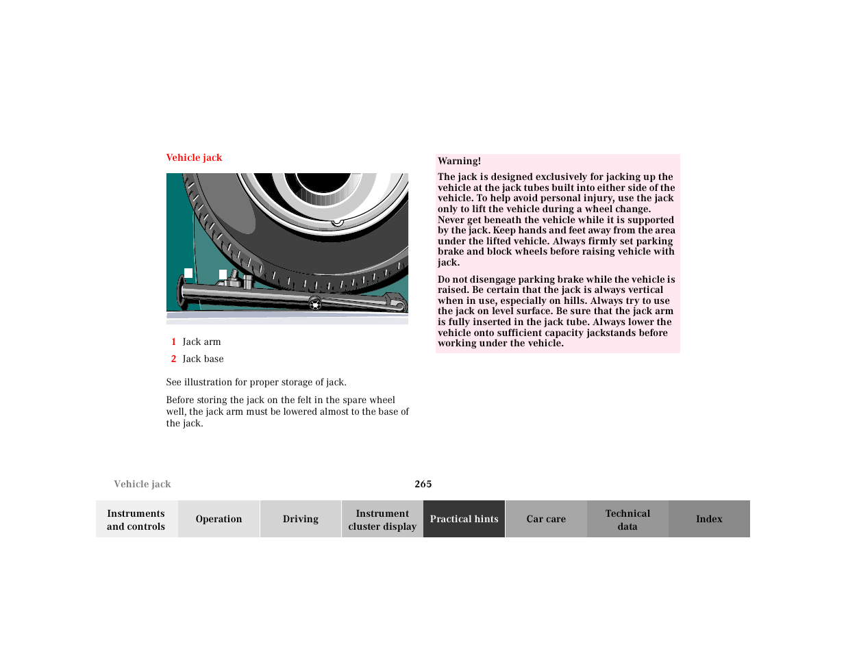 Mercedes-Benz 2000 E 320 User Manual | Page 268 / 341