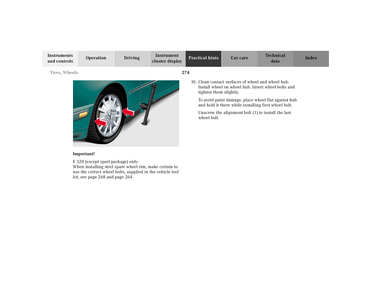 Mercedes-Benz 2000 E 320 User Manual | Page 277 / 341