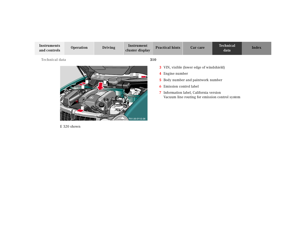 Mercedes-Benz 2000 E 320 User Manual | Page 313 / 341