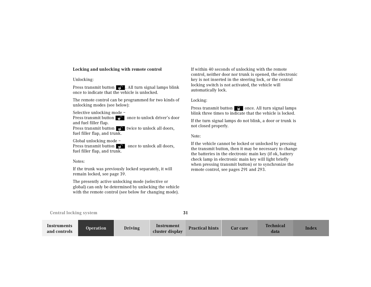 Mercedes-Benz 2000 E 320 User Manual | Page 34 / 341