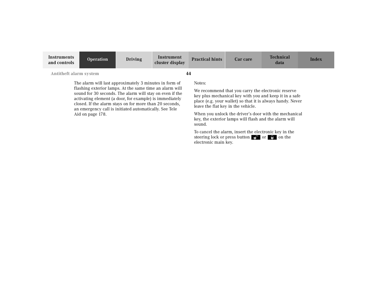 Mercedes-Benz 2000 E 320 User Manual | Page 47 / 341
