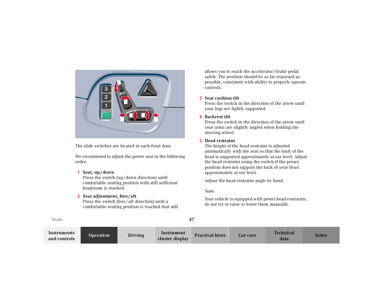 Mercedes-Benz 2000 E 320 User Manual | Page 50 / 341