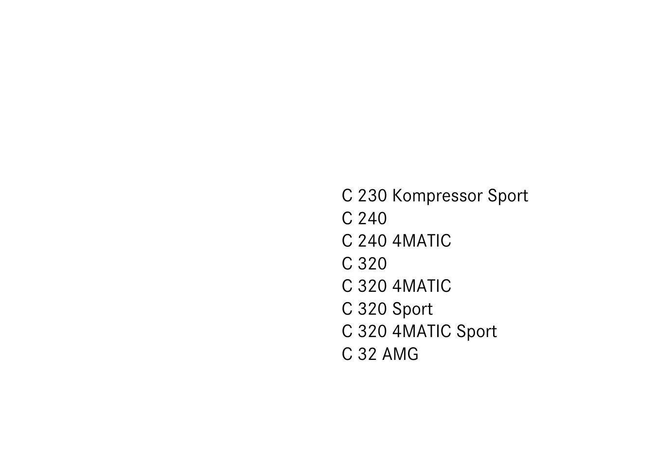 Mercedes-Benz 2003 C-Class User Manual | 376 pages
