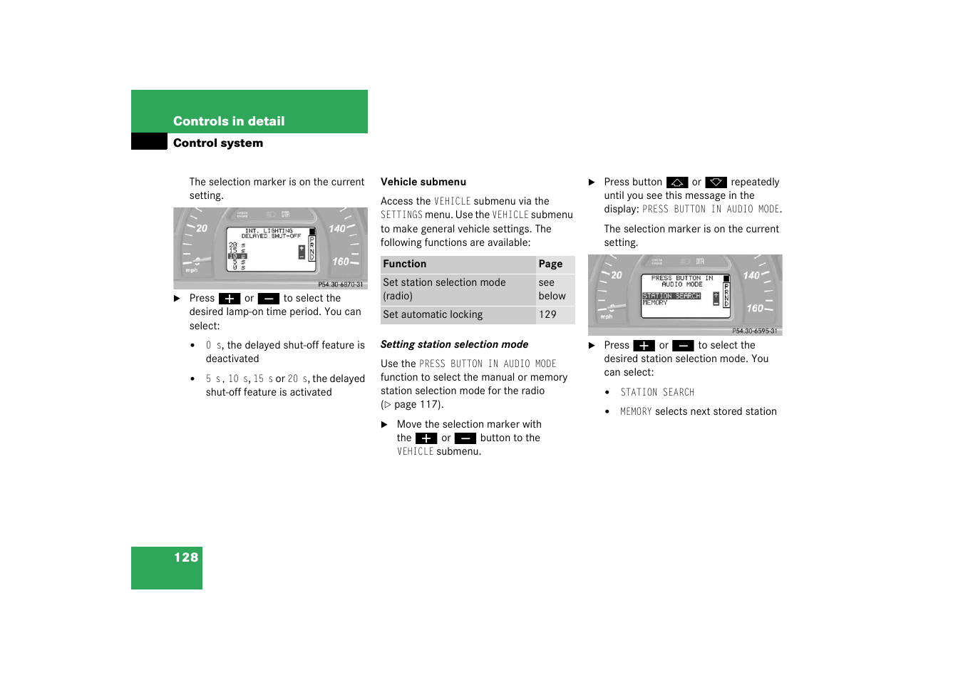 Mercedes-Benz 2003 C-Class User Manual | Page 128 / 376