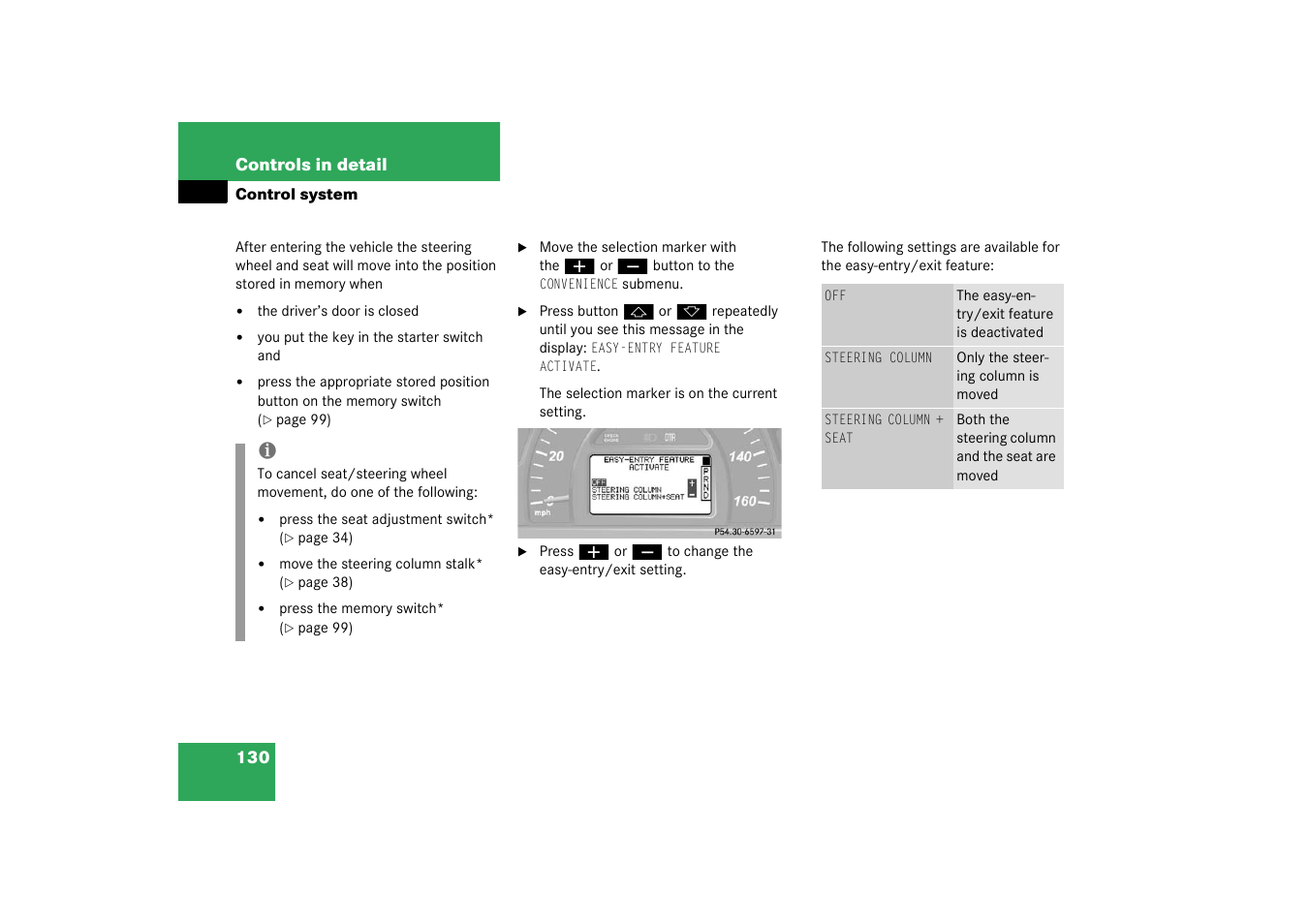 Mercedes-Benz 2003 C-Class User Manual | Page 130 / 376