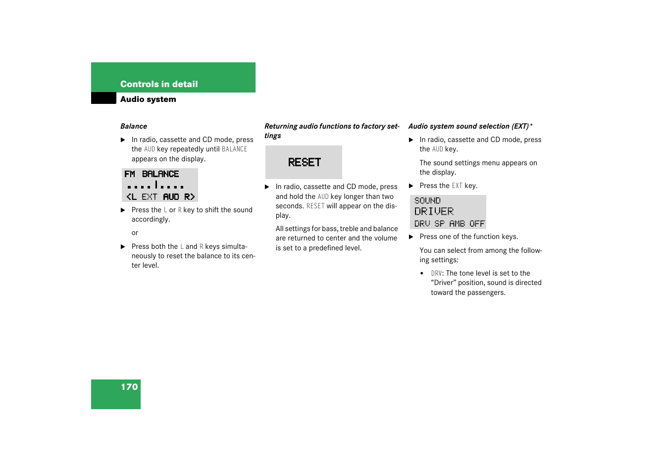 Mercedes-Benz 2003 C-Class User Manual | Page 170 / 376
