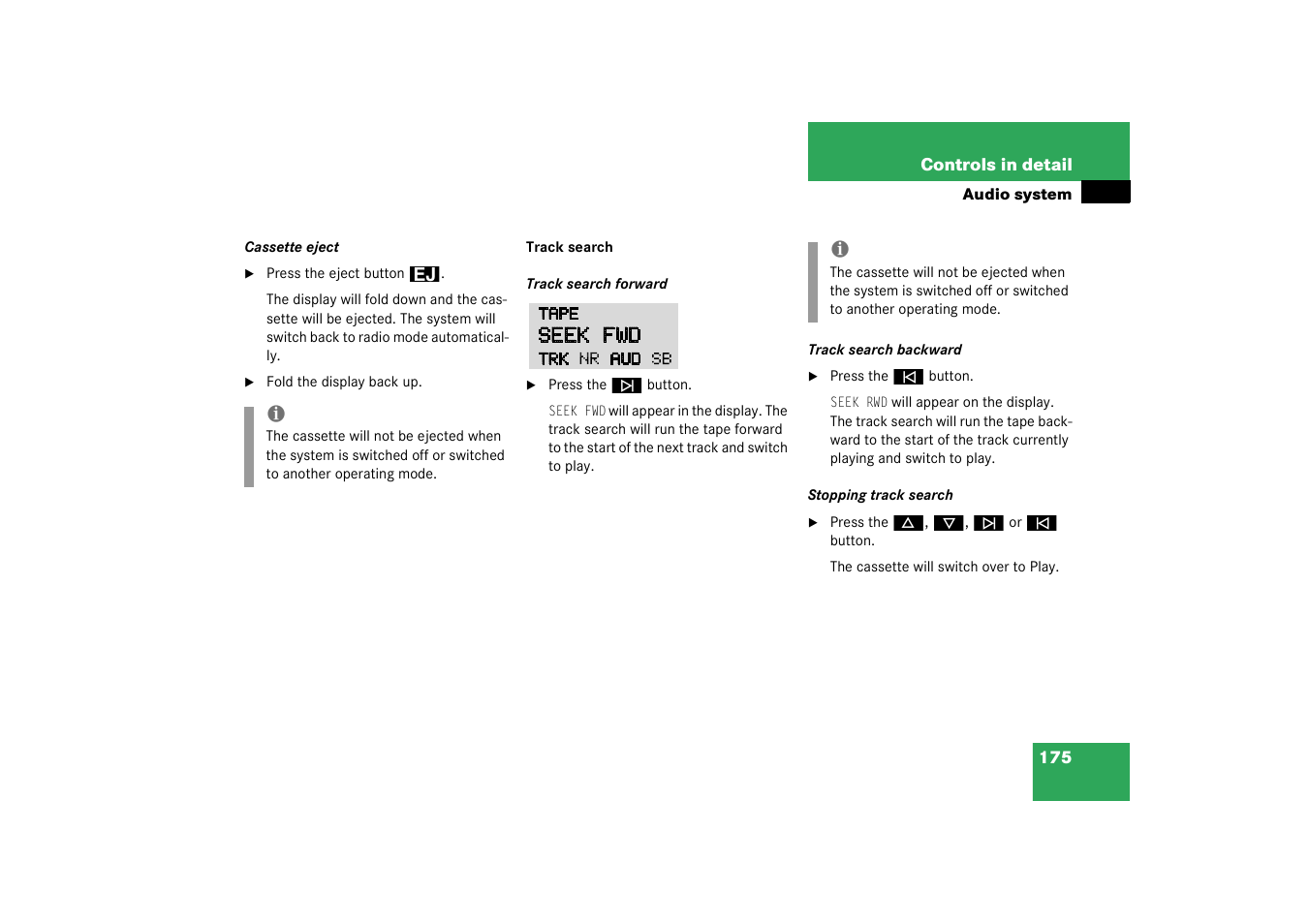 Mercedes-Benz 2003 C-Class User Manual | Page 175 / 376