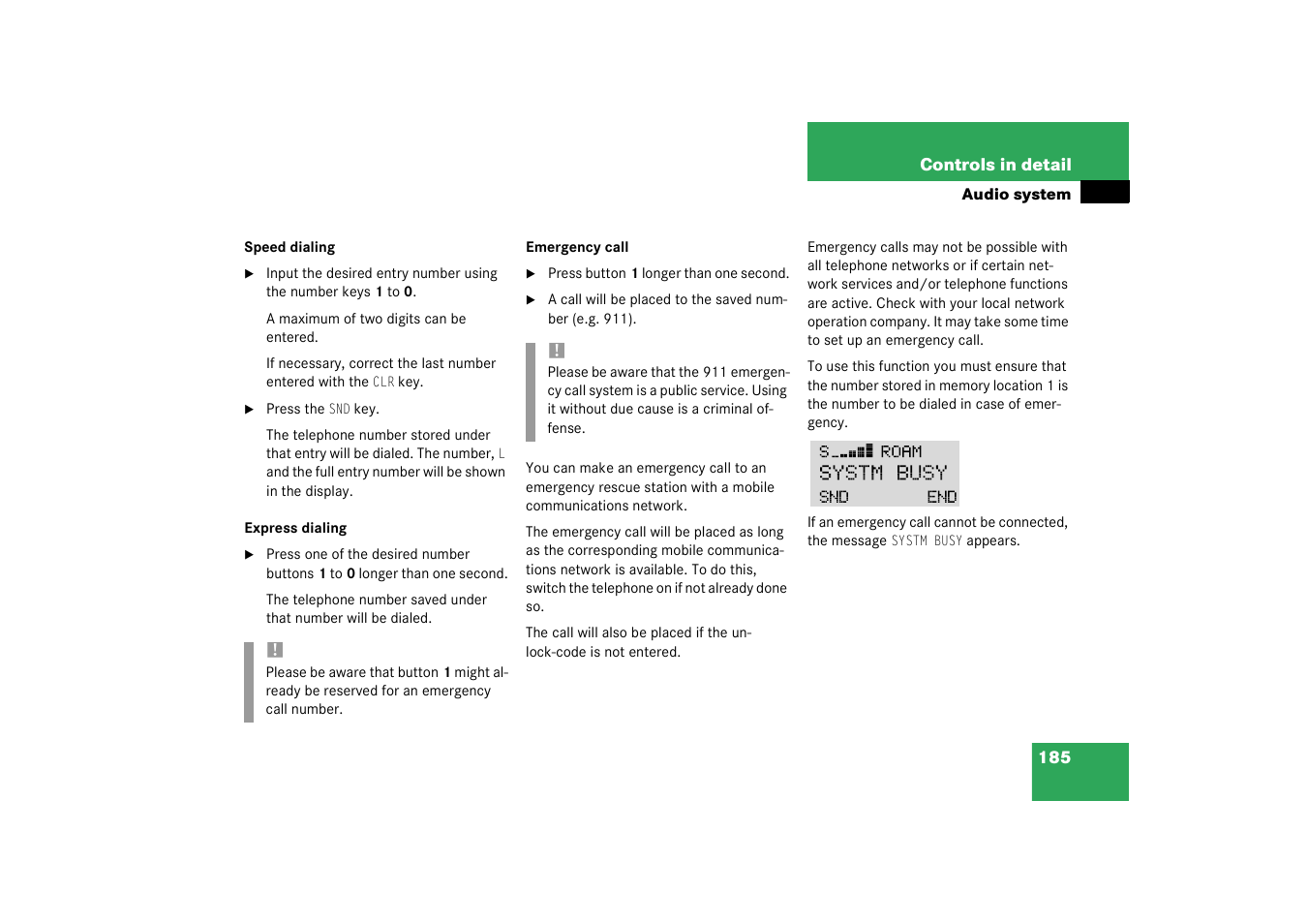 Mercedes-Benz 2003 C-Class User Manual | Page 185 / 376