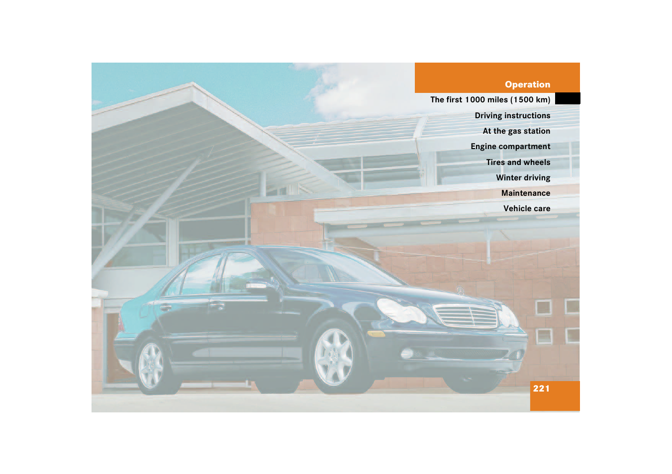 Operation | Mercedes-Benz 2003 C-Class User Manual | Page 221 / 376