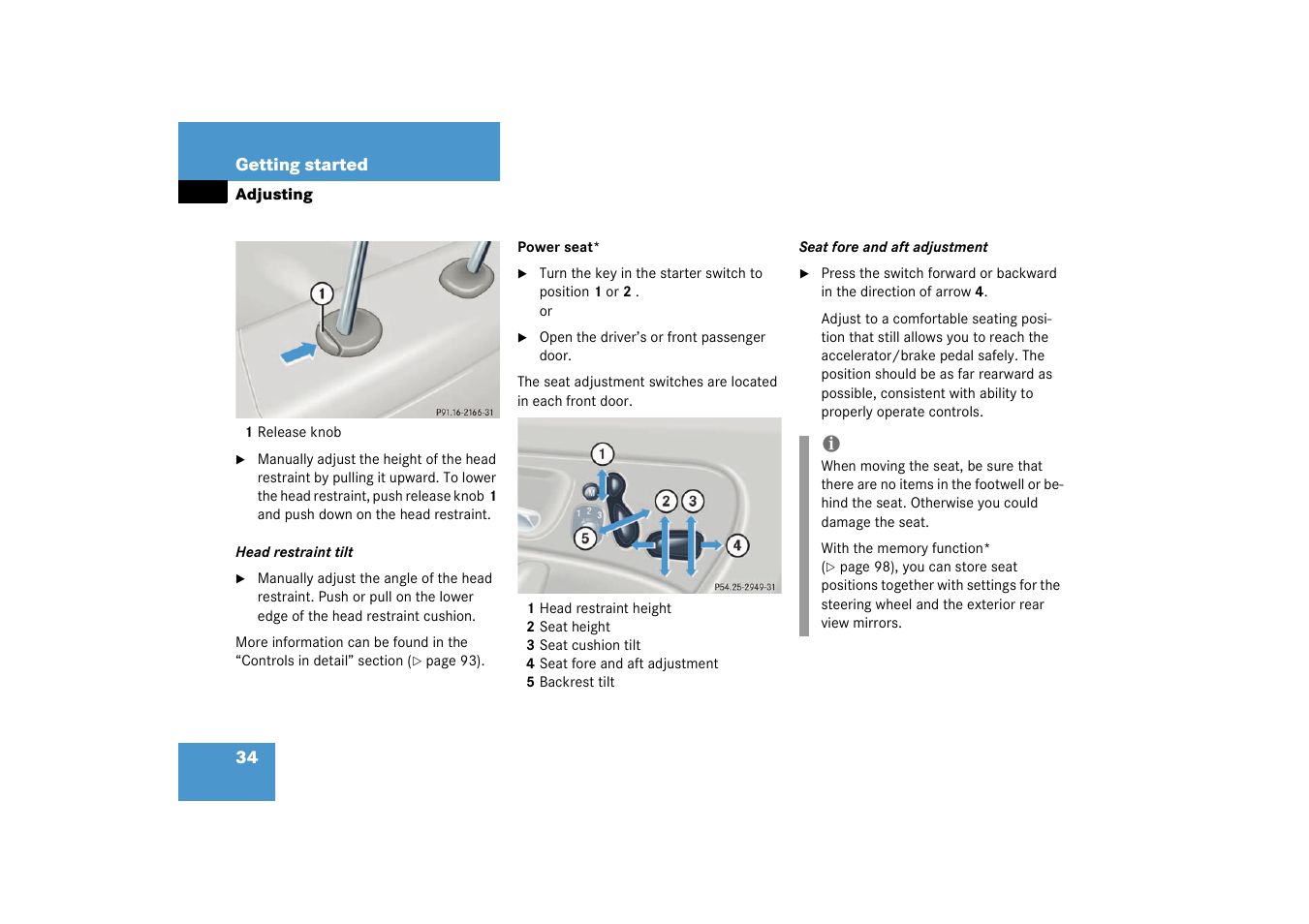 Mercedes-Benz 2003 C-Class User Manual | Page 34 / 376