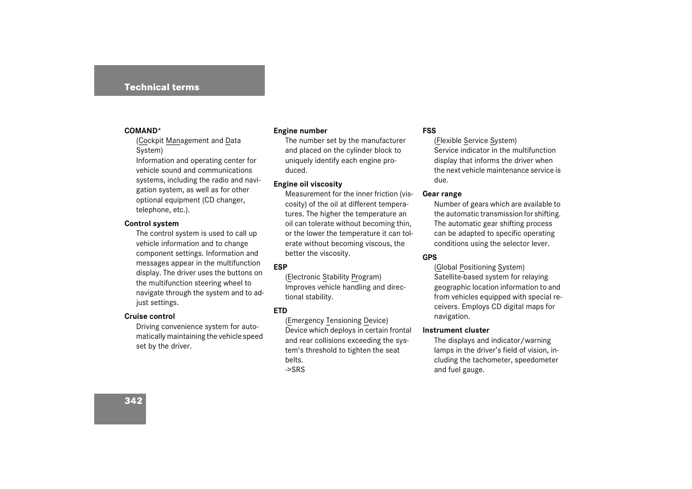 Mercedes-Benz 2003 C-Class User Manual | Page 342 / 376