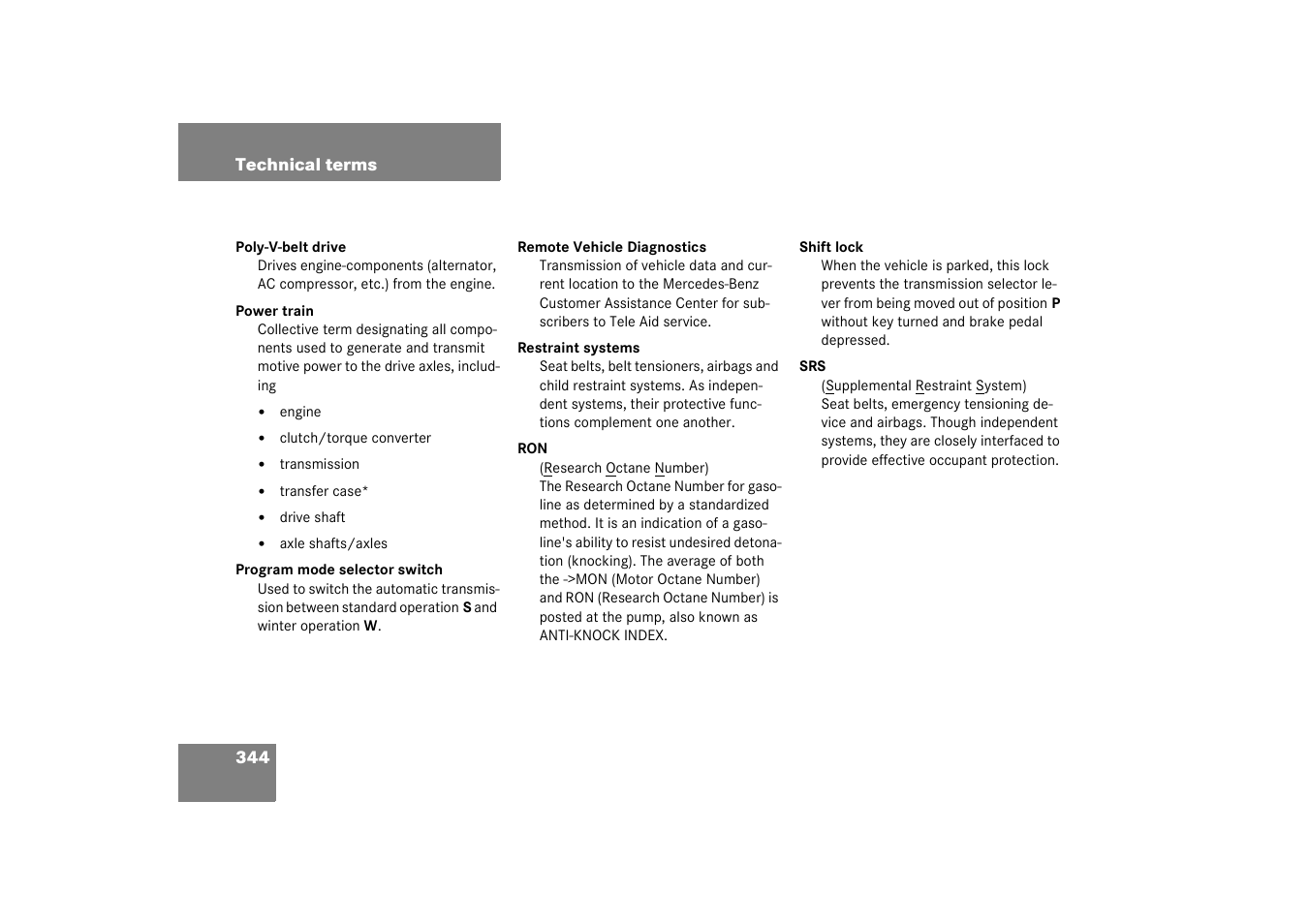 Mercedes-Benz 2003 C-Class User Manual | Page 344 / 376