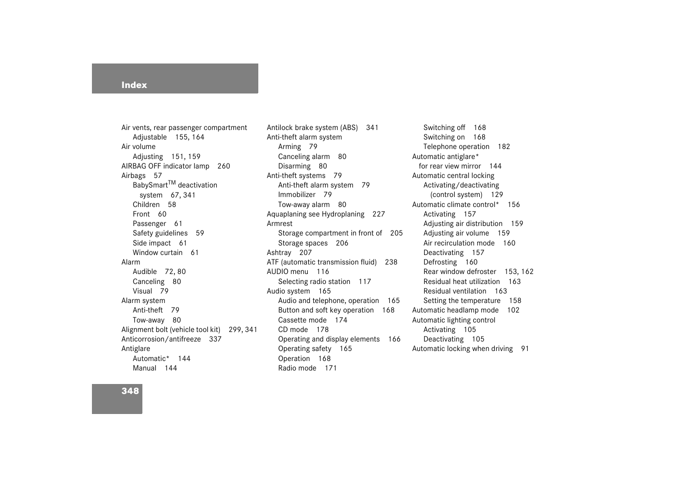 Mercedes-Benz 2003 C-Class User Manual | Page 348 / 376