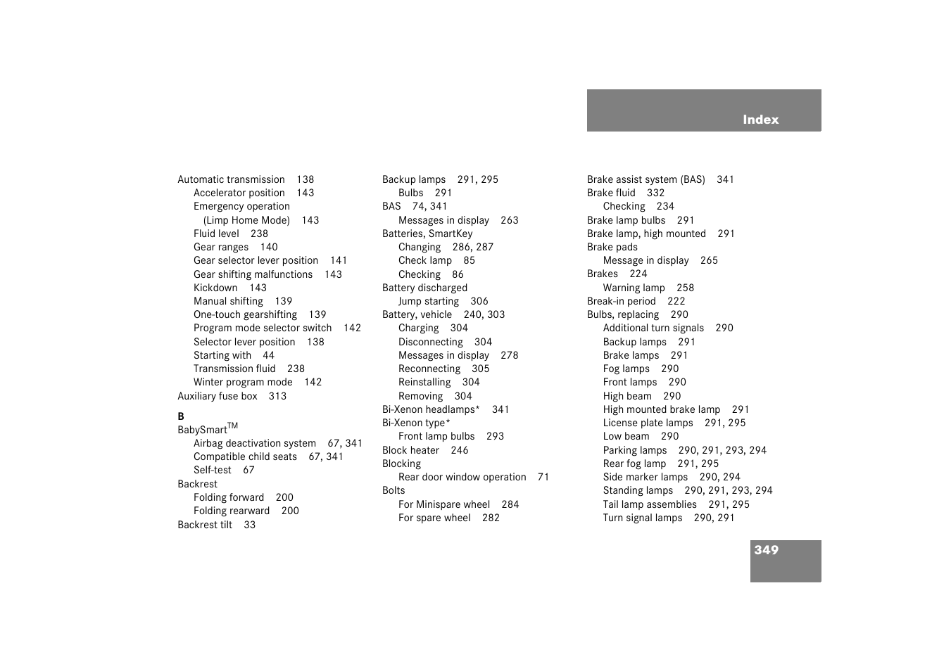Mercedes-Benz 2003 C-Class User Manual | Page 349 / 376
