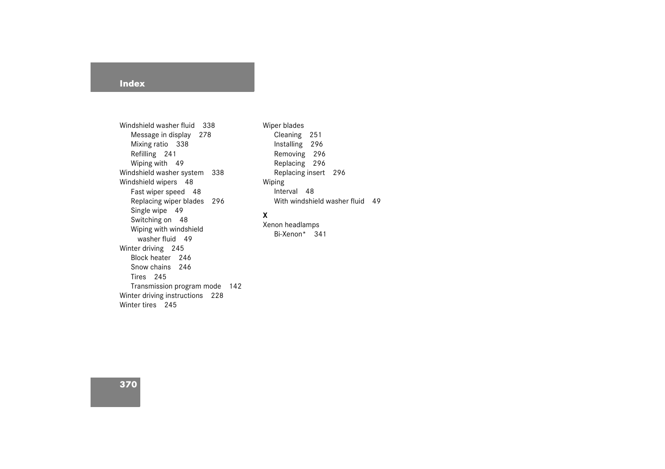 Mercedes-Benz 2003 C-Class User Manual | Page 370 / 376