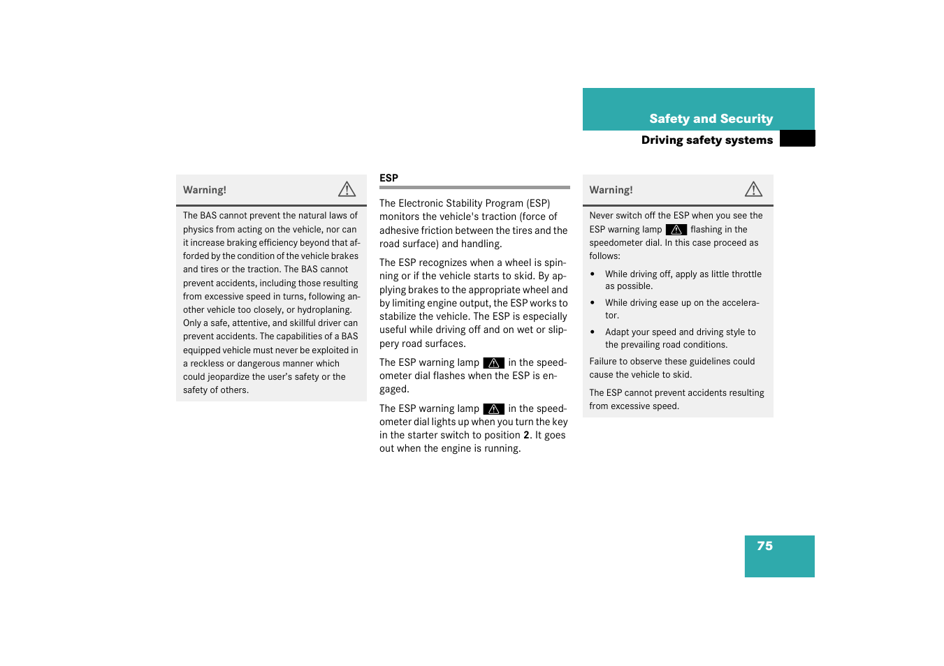 Mercedes-Benz 2003 C-Class User Manual | Page 75 / 376