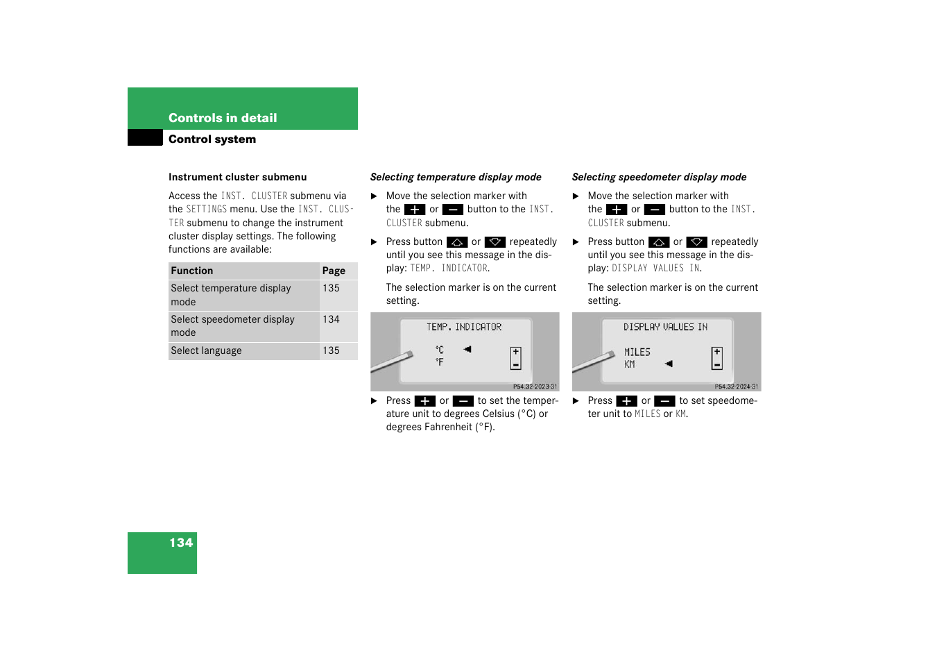 Seite 134) | Mercedes-Benz 2003 CL 500 User Manual | Page 134 / 384