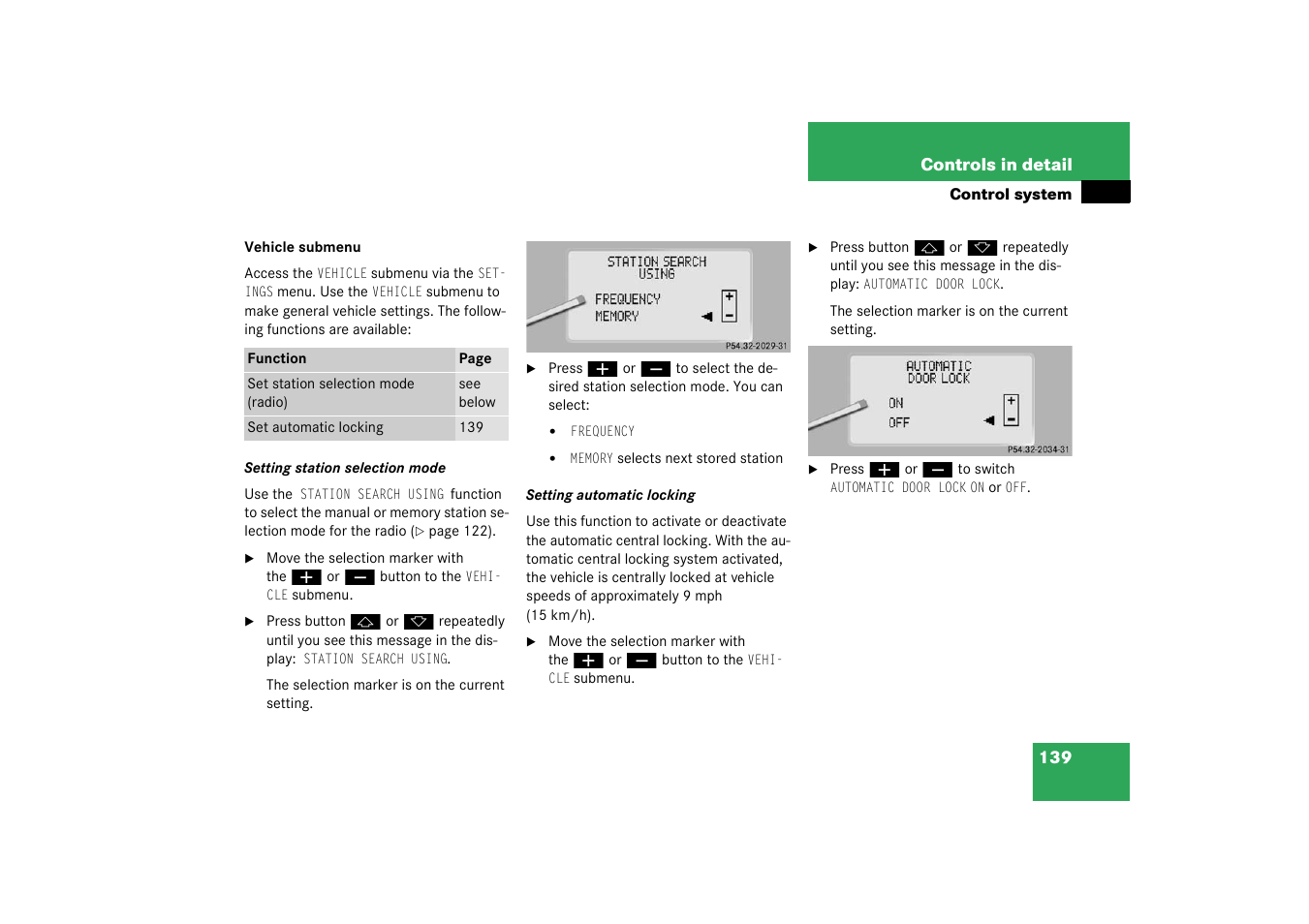 Mercedes-Benz 2003 CL 500 User Manual | Page 139 / 384