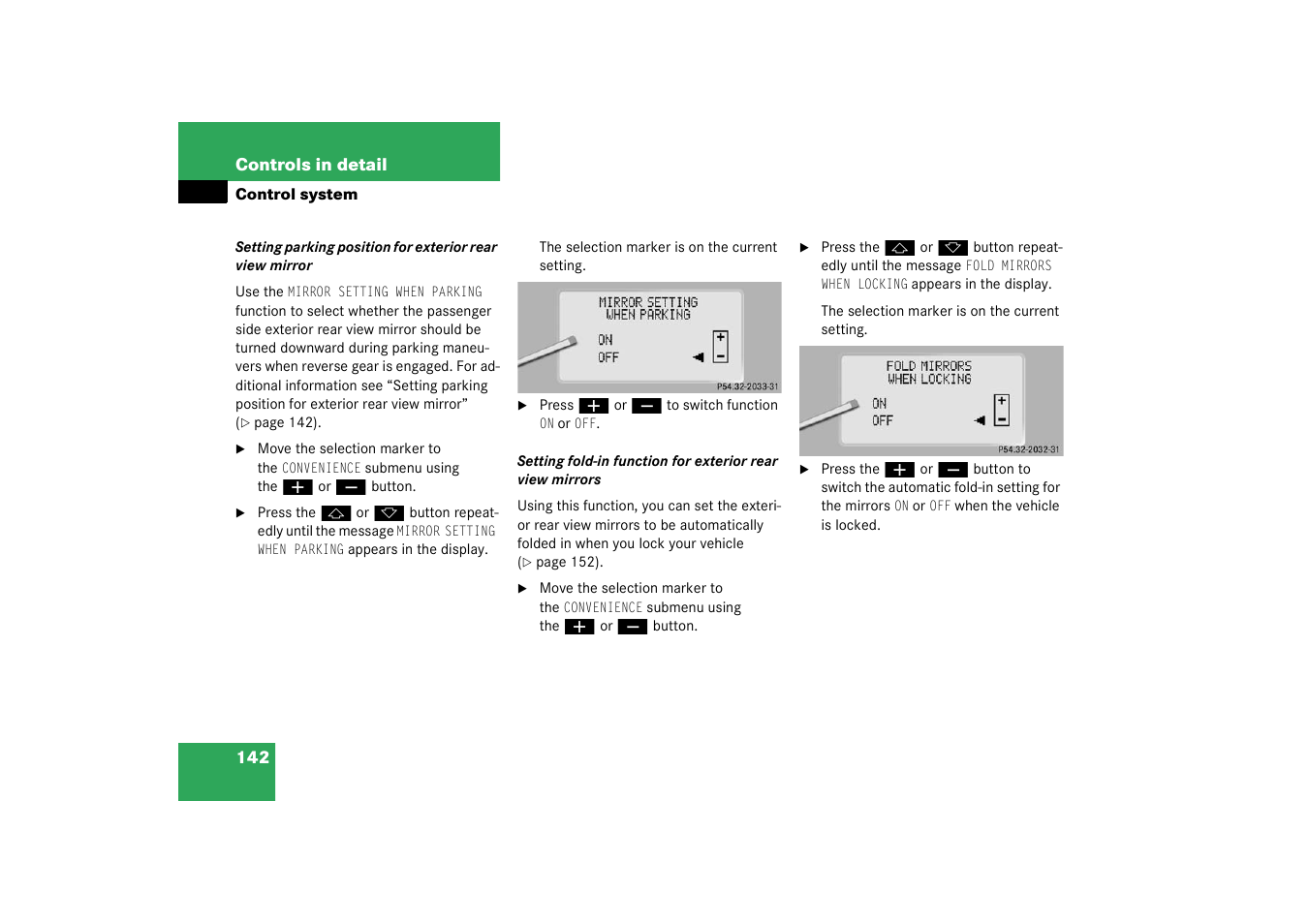 Mercedes-Benz 2003 CL 500 User Manual | Page 142 / 384