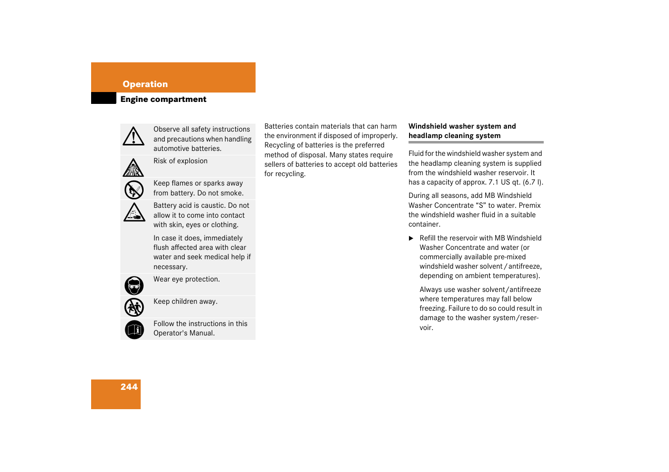 Mercedes-Benz 2003 CL 500 User Manual | Page 244 / 384