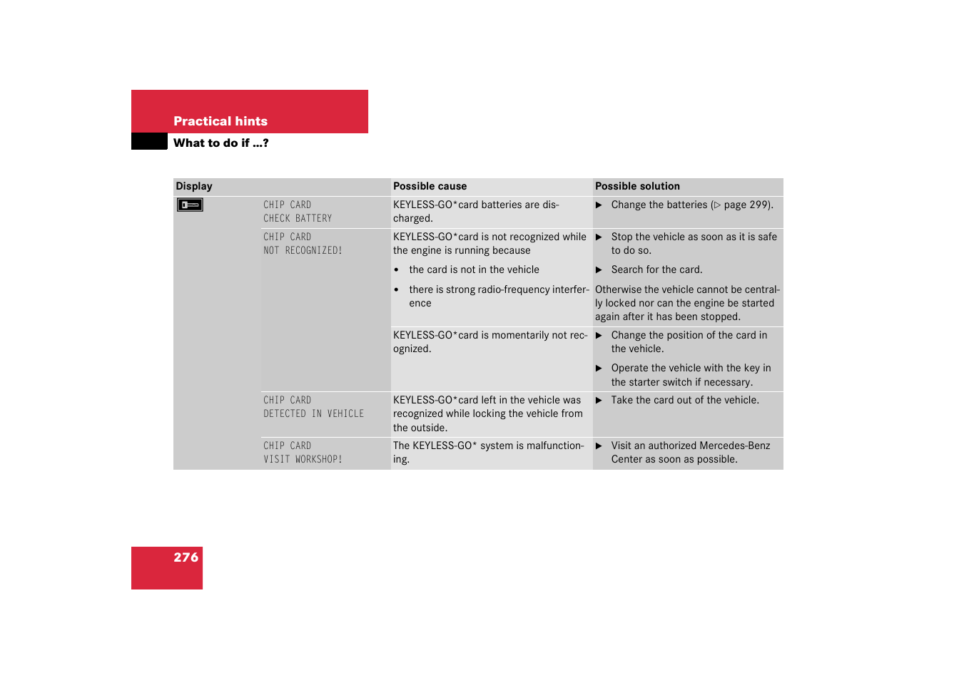 Mercedes-Benz 2003 CL 500 User Manual | Page 276 / 384