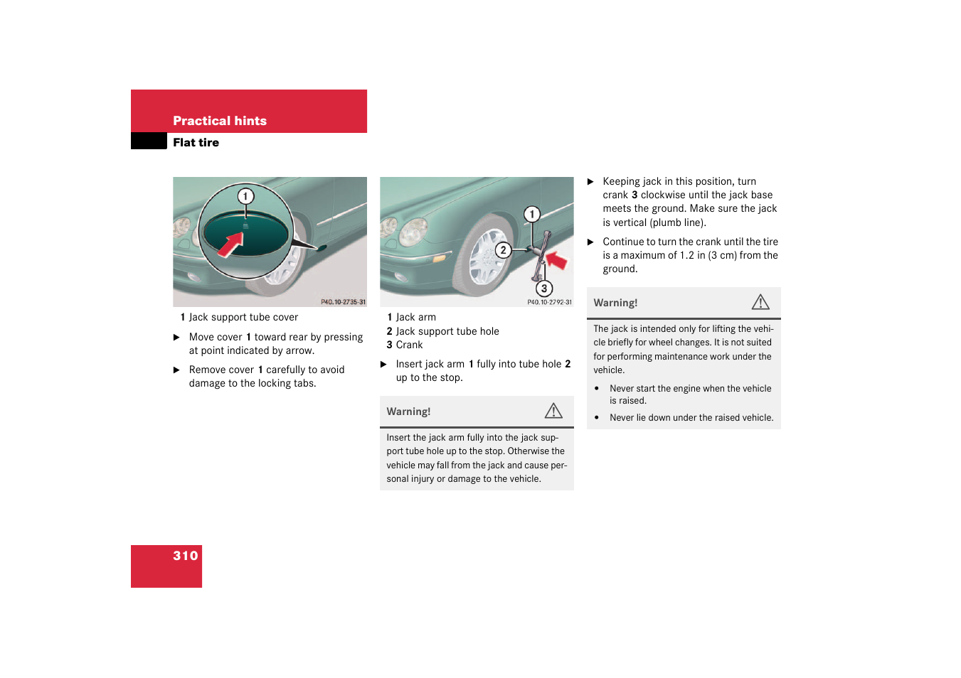 Mercedes-Benz 2003 CL 500 User Manual | Page 310 / 384